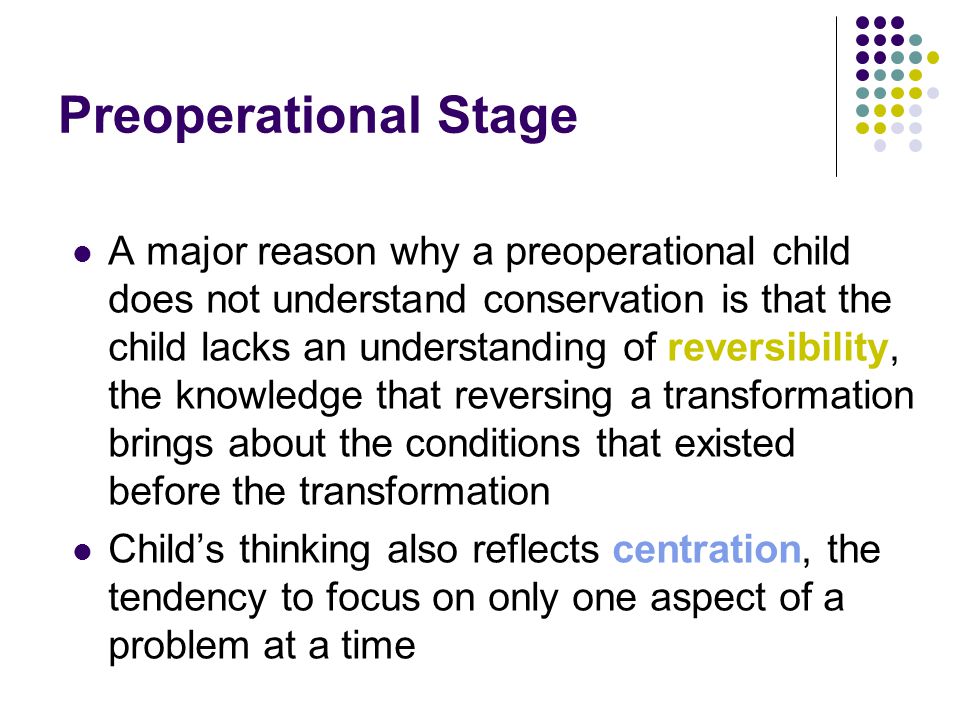 The Preoperational Stage of Cognitive Development